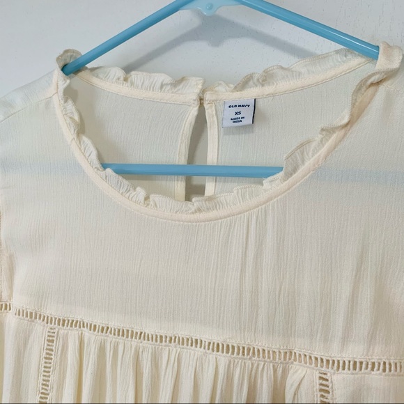 NWT OLD NAVY cream boho peasant blouse - Picture 11 of 13
